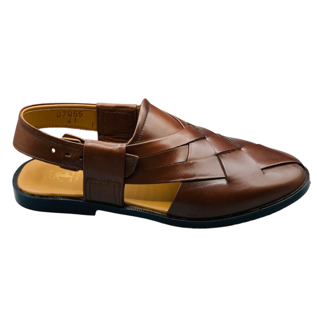 Pure handmade criss cross peshawri chappal FF-07055