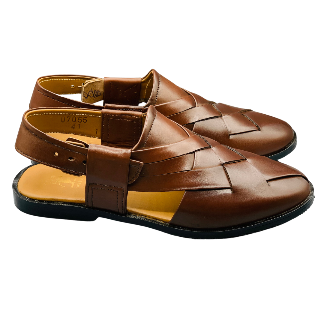 Pure handmade criss cross peshawri chappal FF-07055