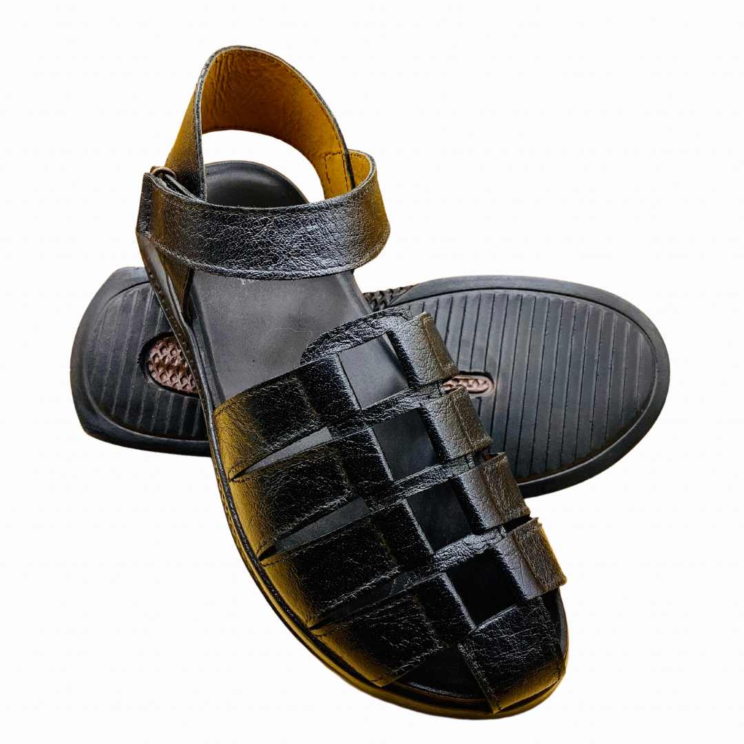 StrideCraft Men's Luxe Leather Sandals"